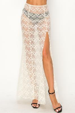 Lace maxi skirt