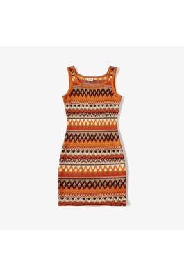 Casual Knitted Sleeveless Boho Tank Dresses - Kids