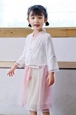 Chinese-style Improved White Yarn Hanfu Set