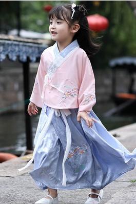 Two-piece Chinese Improved Embroidery Hanfu Set