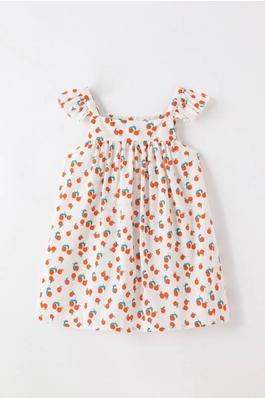 Little Girls Cute Printing Sleeveless Cotton Sling Dresses