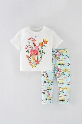 Casual Round Neck Short Sleeve T-Shirt And Pants Set