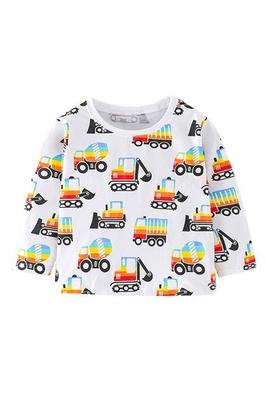 Boy's Printed Long Sleeve Round Neck Pullover