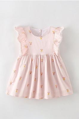 Princess Dress With Round Neck And Print