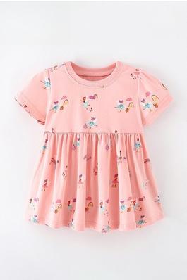 Round Neck Dress Style T-Shirt For Girls