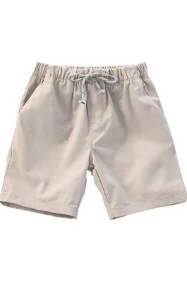 Solid Color High Waist Casual Shorts For Boys
