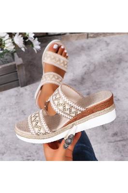 Casual Canvas Wide Strap Sandals