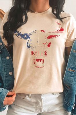 PLUS SIZE - AMERICAN LONGHORN GRAPHIC TEE