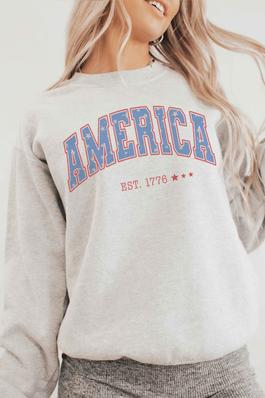 AMERICA EST 1776 Graphic Sweatshirt