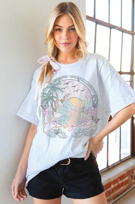 COWGIRL SUMMER Oversized Graphic Tee