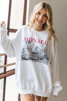 MONACO Oversized Graphic Sweatshirt