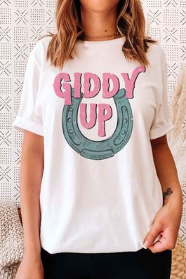 PLUS SIZE - GIDDY UP Graphic T-Shirt