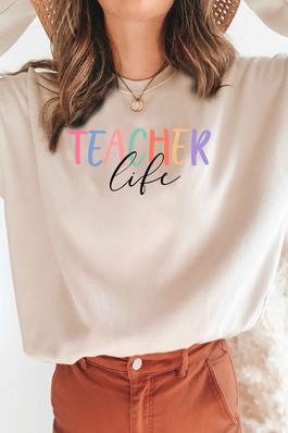 TEACHER LIFE GRAPHIC SWEATSHIRT