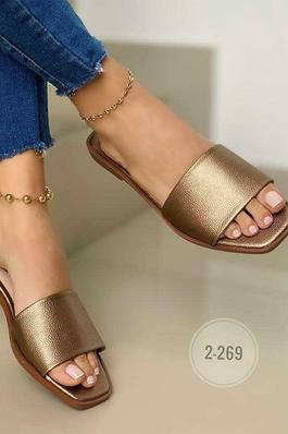 Square Toe Flat Sandals