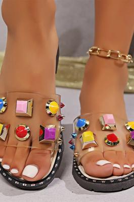 Jewelry Slip on Sandals