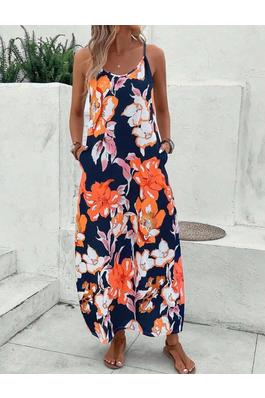 SLEEVELESS FLORAL EASTER MAXI DRESS