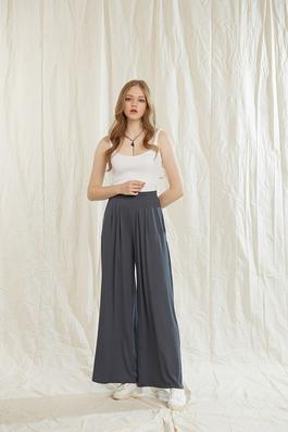 High Waisted Knit Wide Leg Pants