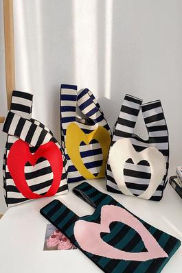 Casual Contrast Color Striped Bags Accessories