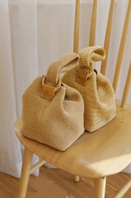 Solid Color Weave Bags Accessories