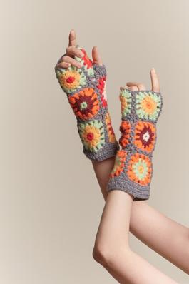 Floral Crochet Hand Warmer
