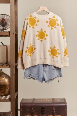 Sun Patched Loose Fit Sweater