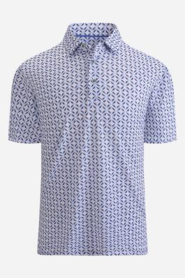 Short Sleeve Golf Print Polo Shirt