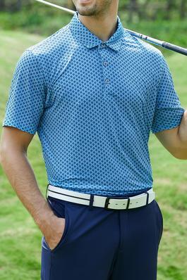Short Sleeve Print Golf Polo Shirt