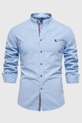 Long Sleeve Solid Button Down Shirt