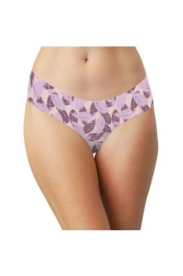 Lavender Feather No Show Laser Cut Thong