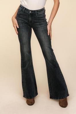 THICK AND STRETCHED WASHED JEANS WITH POCKETS