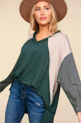 PLUS OVERSIZED SOFT KNIT TOP WITH SIDE SLITS