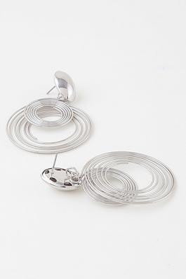 Multi Modern Delicate Spiral Drop Earrings