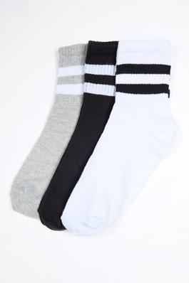 Women Striped 3 Pack Knit Socks