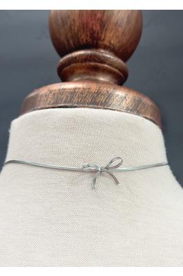 Ribbon Bow Necklace 18k Plated