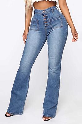 High-Waist Flared Jeans