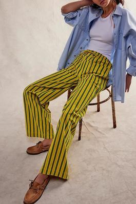 Striped Drawstring Pocket Pants