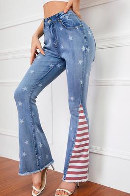 Patriotic Star Denim Pants