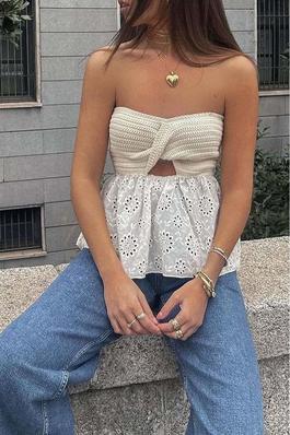 Solid Color Knit Tube Top