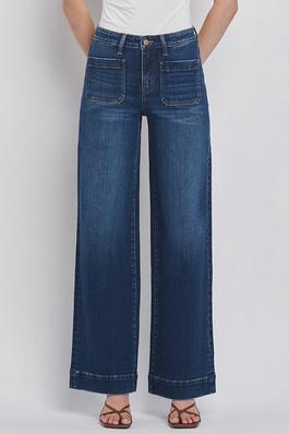 HIGH RISE WIDE TROUSER JEANS