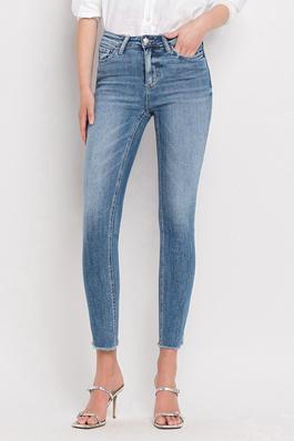 PLUS SIZE HIGH RISE CROP SKINNY JEANS