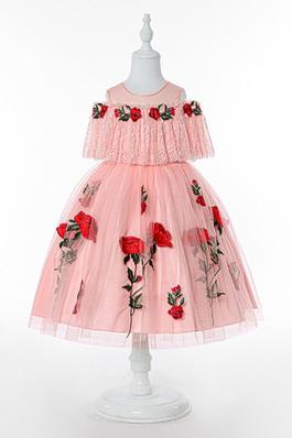 Children's Princess Mesh Puffy Flower Girl Dress