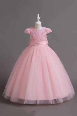 Girls pink birthday princess tulle dress