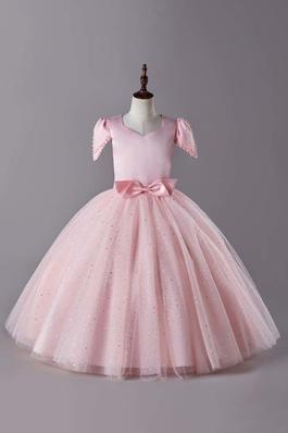 Princess Satin and Tulle Evening Gown