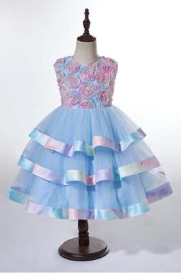 Princess Cake Embroidered Puffy Performance Dress