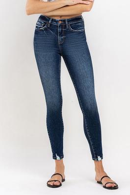 HIGH RISE ANKLE SKINNY JEANS