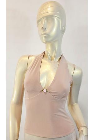 Halter top with rosette