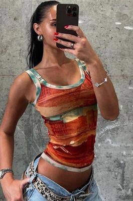 Trendy and Sexy Printed Tank Top