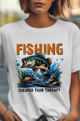 Fishing Cheaper Than Therapy  Graphic Tee