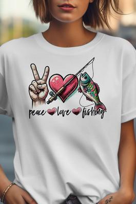 Peace Love Fishing  Graphic Tee