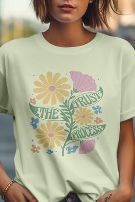 Boho Floral  The Trust Process Graphic Tees